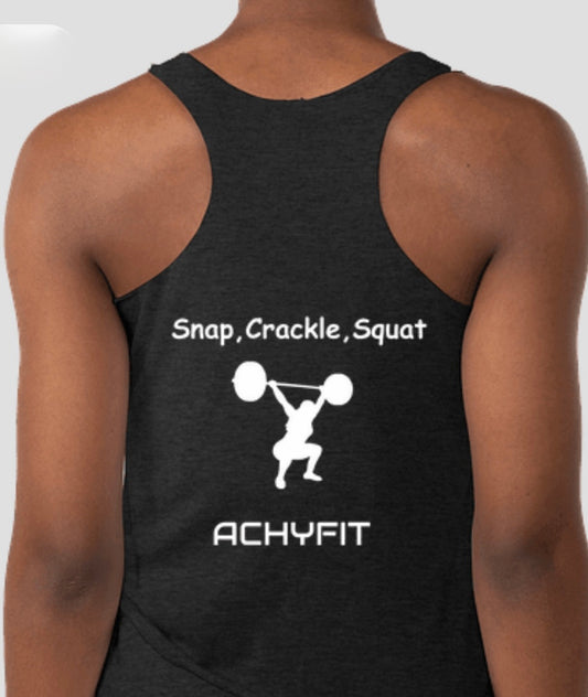 Snap, Crackle, Squat Racerback Tank