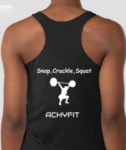 Snap, Crackle, Squat Racerback Tank