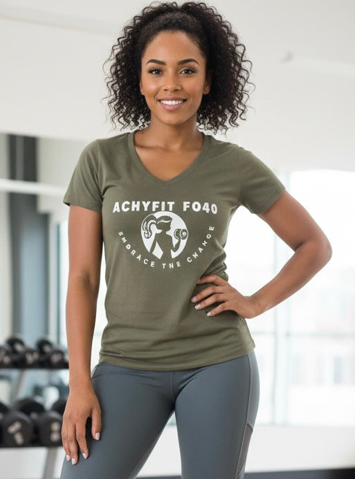 Olive V-Neck Tee